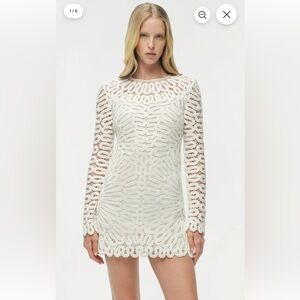 chinese dress ladies Jonathan Simkhai Journey Cutout Jacquard Mini Dress In Pastel Yellow S –  Afashionistastore main image 1